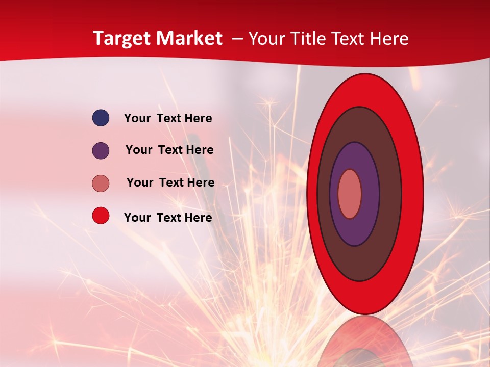 A Sparkler With An American Flag In The Background PowerPoint Template