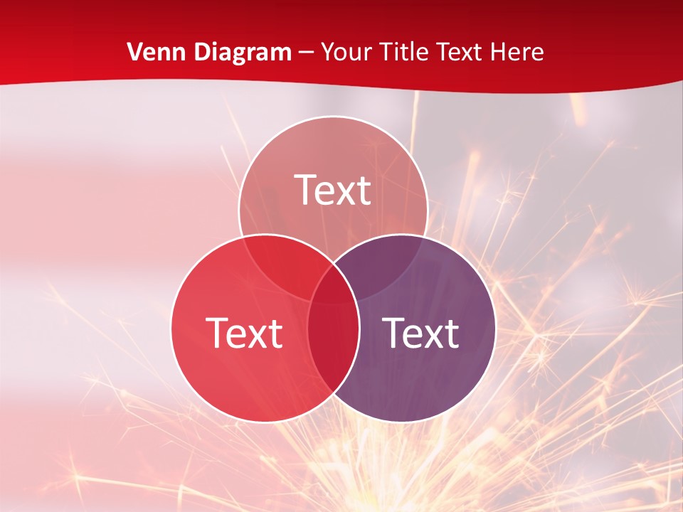 A Sparkler With An American Flag In The Background PowerPoint Template