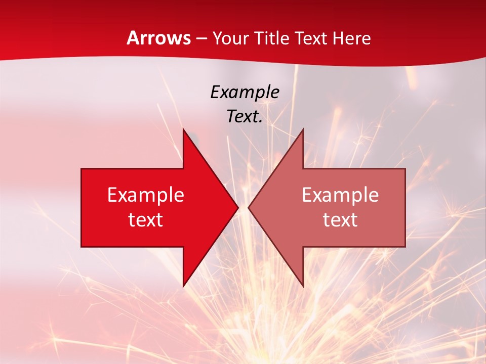 A Sparkler With An American Flag In The Background PowerPoint Template
