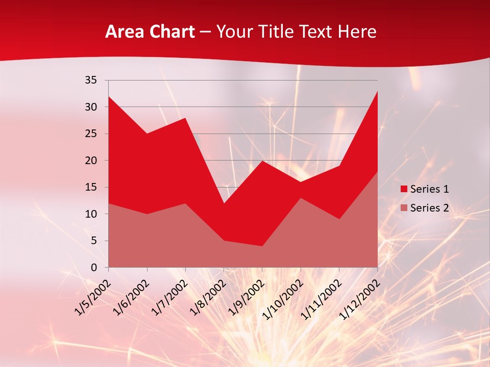 A Sparkler With An American Flag In The Background PowerPoint Template