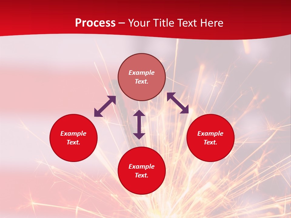 A Sparkler With An American Flag In The Background PowerPoint Template