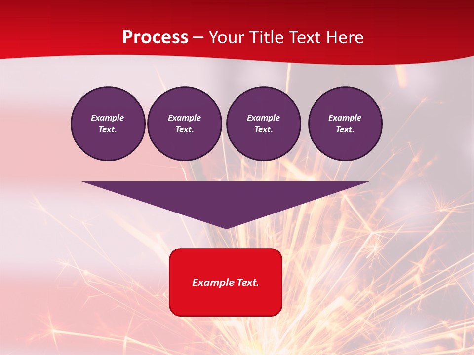 A Sparkler With An American Flag In The Background PowerPoint Template