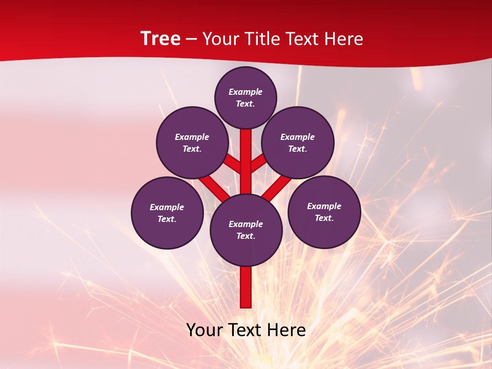 A Sparkler With An American Flag In The Background PowerPoint Template