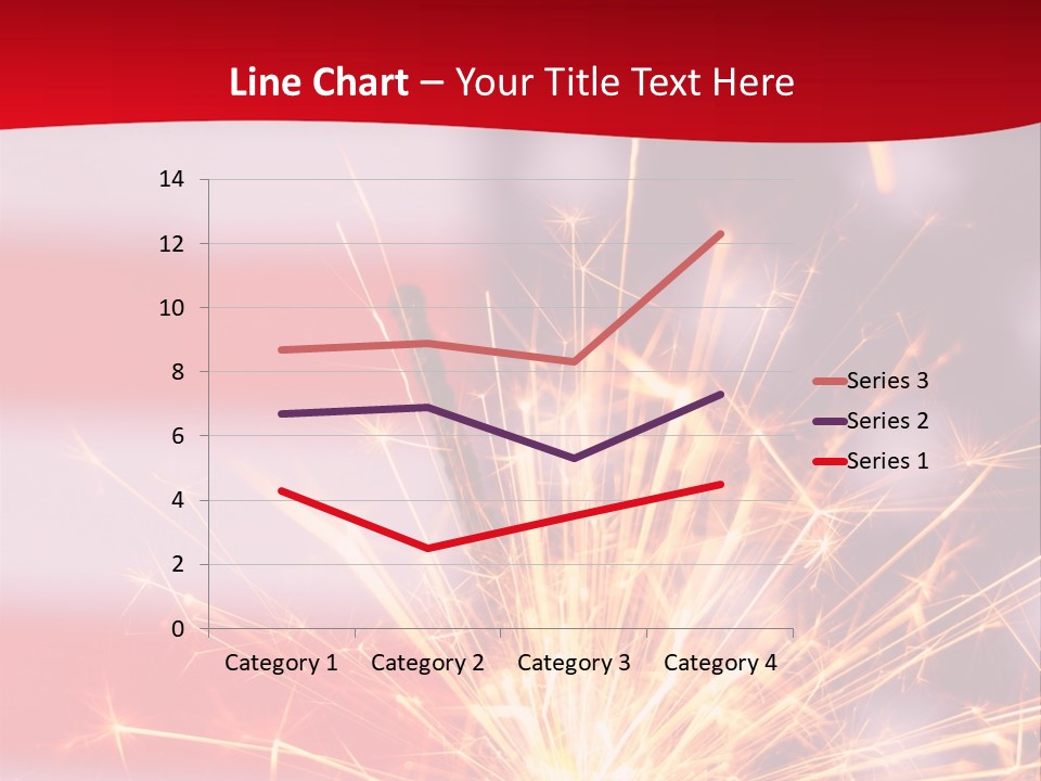 A Sparkler With An American Flag In The Background PowerPoint Template