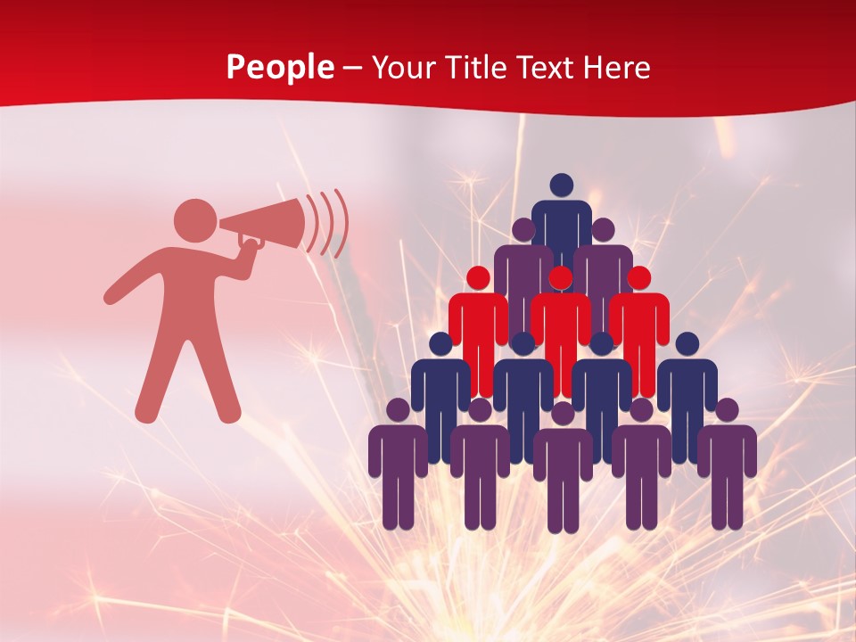 A Sparkler With An American Flag In The Background PowerPoint Template