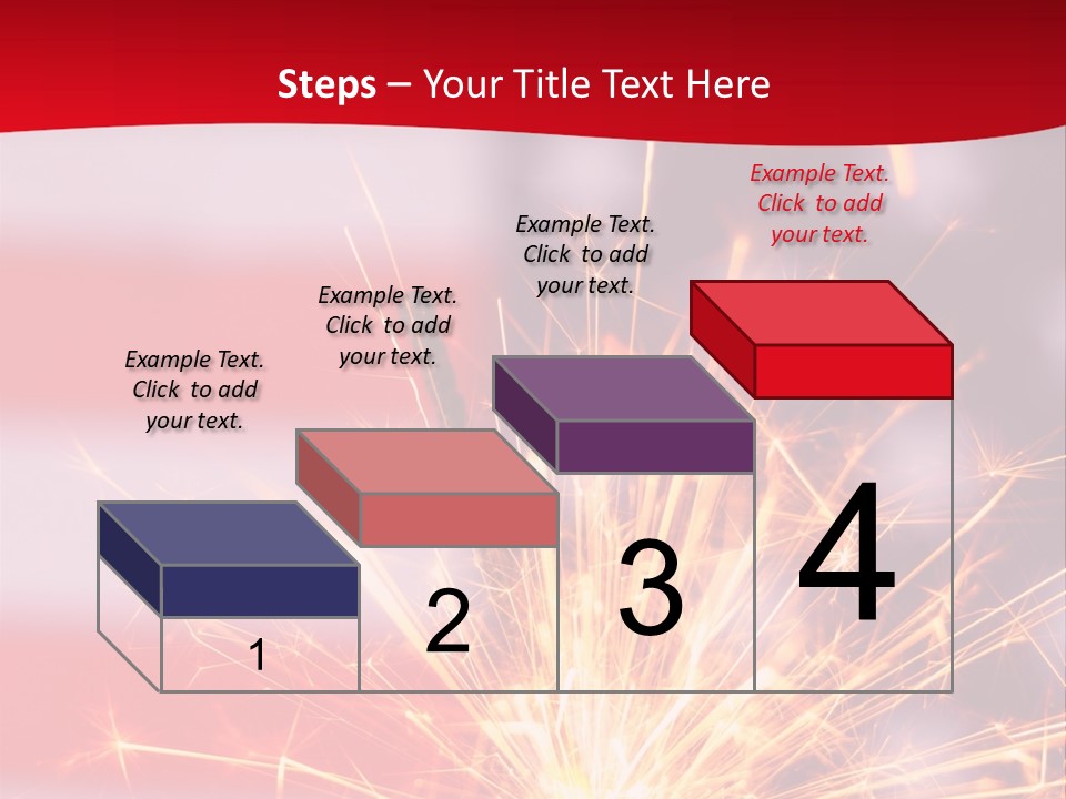A Sparkler With An American Flag In The Background PowerPoint Template