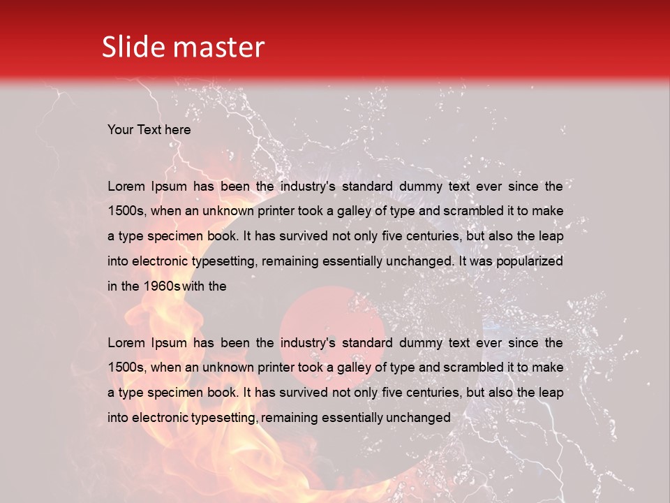 A Record On Fire And Water Powerpoint Template PowerPoint Template