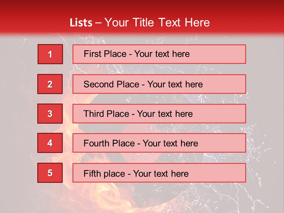 A Record On Fire And Water Powerpoint Template PowerPoint Template