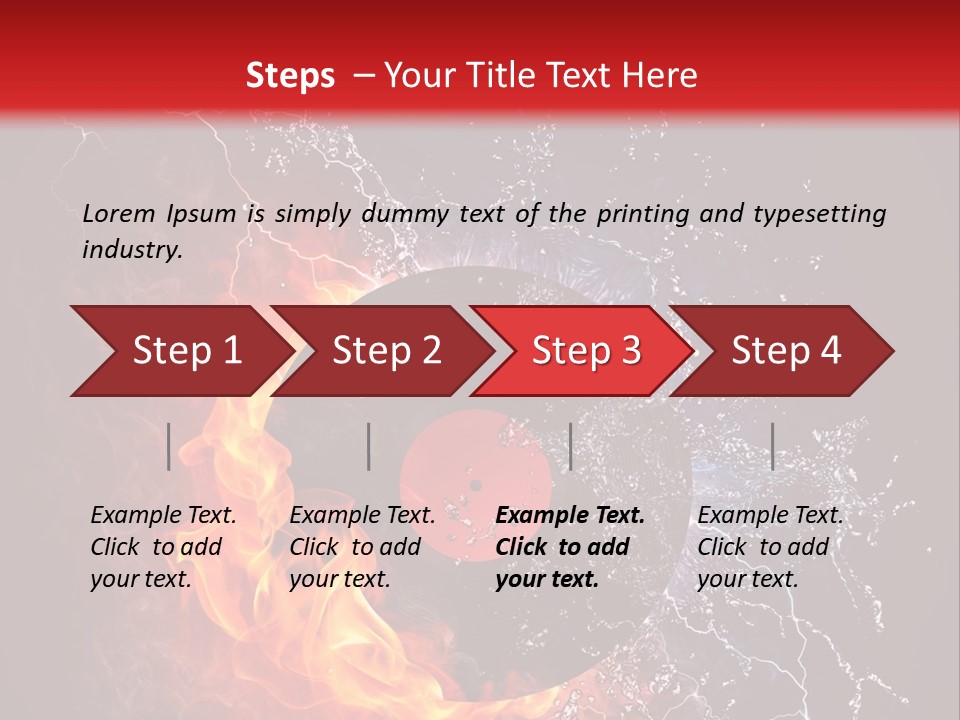 A Record On Fire And Water Powerpoint Template PowerPoint Template