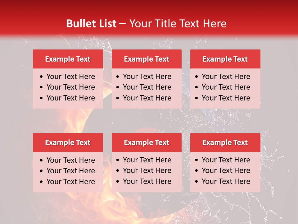 A Record On Fire And Water Powerpoint Template PowerPoint Template