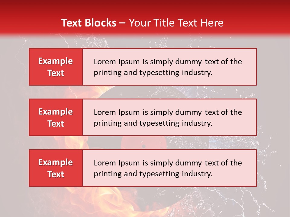 A Record On Fire And Water Powerpoint Template PowerPoint Template