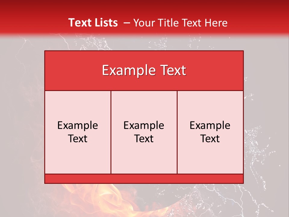 A Record On Fire And Water Powerpoint Template PowerPoint Template