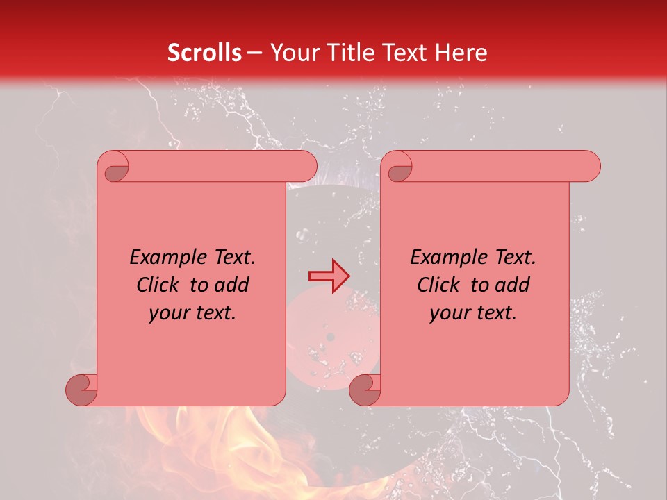 A Record On Fire And Water Powerpoint Template PowerPoint Template