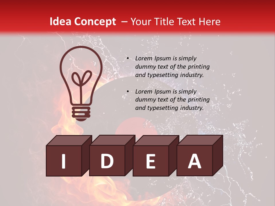 A Record On Fire And Water Powerpoint Template PowerPoint Template