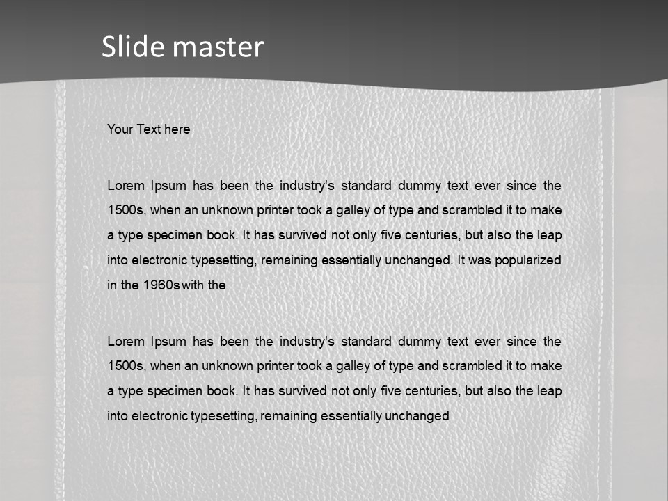 A Black Leather Book On A Wooden Table PowerPoint Template