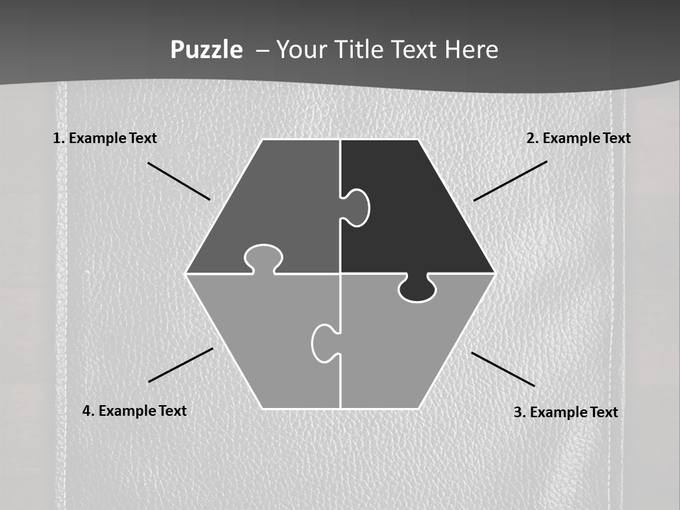 A Black Leather Book On A Wooden Table PowerPoint Template