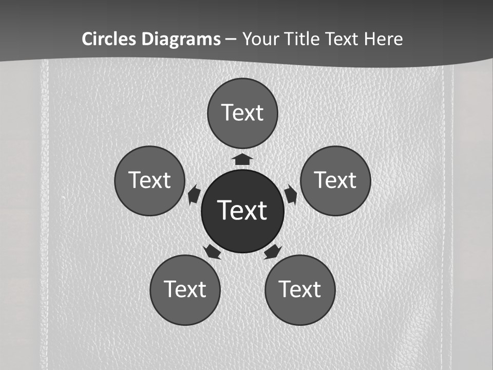 A Black Leather Book On A Wooden Table PowerPoint Template