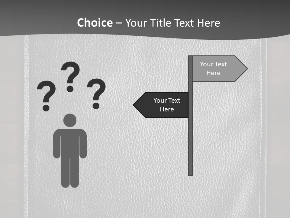 A Black Leather Book On A Wooden Table PowerPoint Template