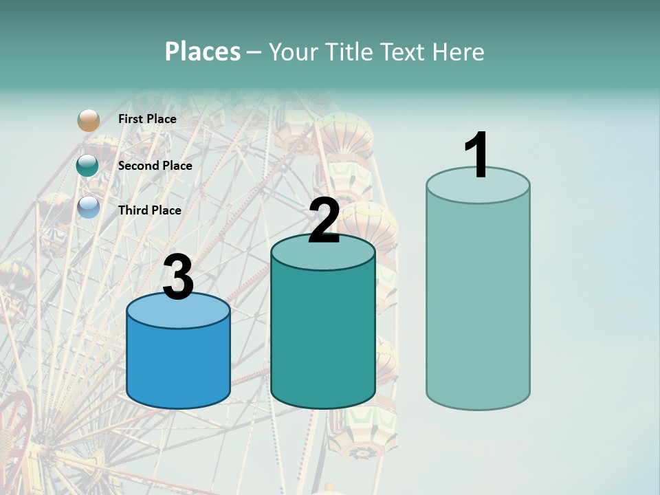 A Ferris Wheel With A Blue Sky In The Background PowerPoint Template