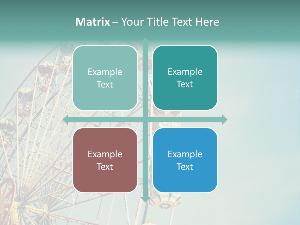 A Ferris Wheel With A Blue Sky In The Background PowerPoint Template