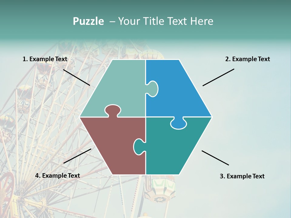 A Ferris Wheel With A Blue Sky In The Background PowerPoint Template