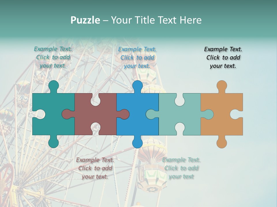 A Ferris Wheel With A Blue Sky In The Background PowerPoint Template