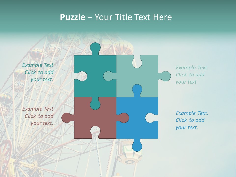 A Ferris Wheel With A Blue Sky In The Background PowerPoint Template