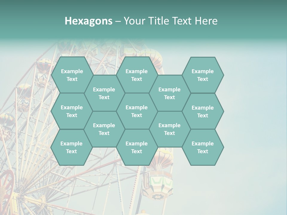 A Ferris Wheel With A Blue Sky In The Background PowerPoint Template