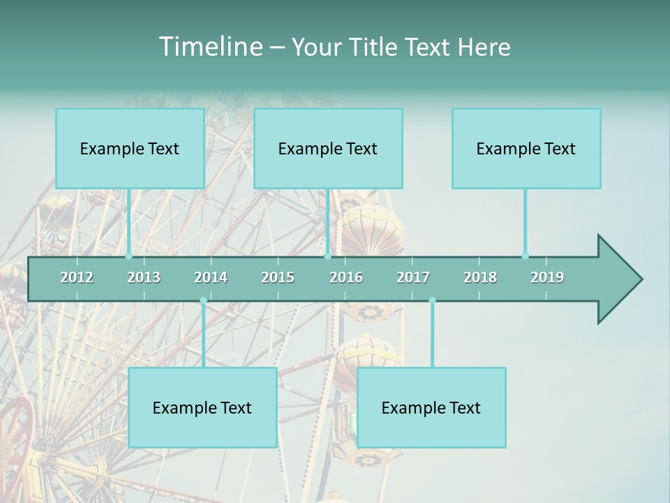 A Ferris Wheel With A Blue Sky In The Background PowerPoint Template