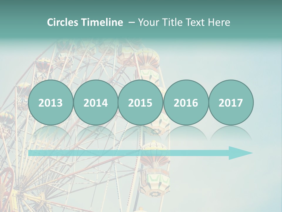 A Ferris Wheel With A Blue Sky In The Background PowerPoint Template