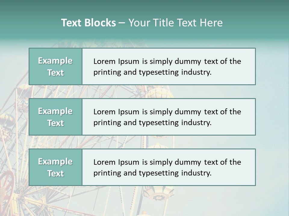 A Ferris Wheel With A Blue Sky In The Background PowerPoint Template