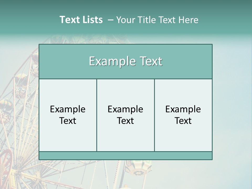 A Ferris Wheel With A Blue Sky In The Background PowerPoint Template