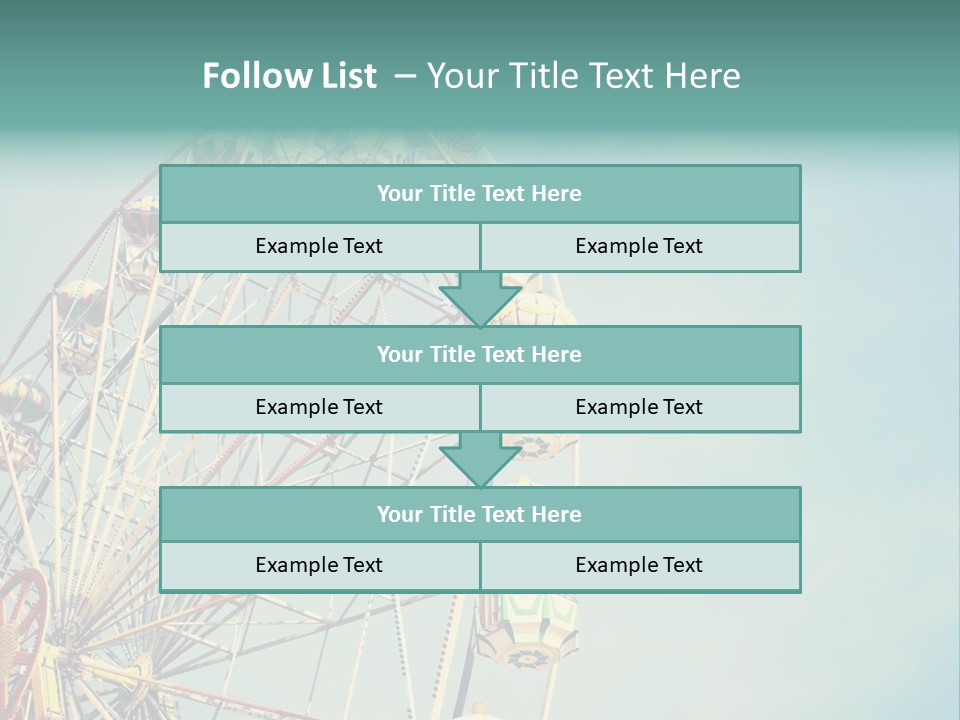 A Ferris Wheel With A Blue Sky In The Background PowerPoint Template