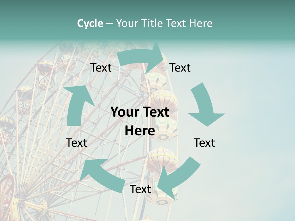 A Ferris Wheel With A Blue Sky In The Background PowerPoint Template