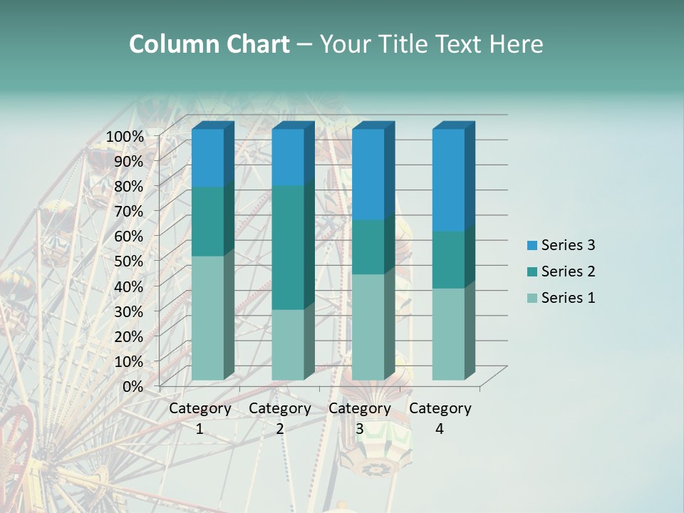 A Ferris Wheel With A Blue Sky In The Background PowerPoint Template