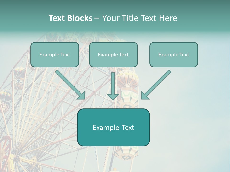 A Ferris Wheel With A Blue Sky In The Background PowerPoint Template