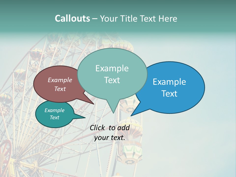A Ferris Wheel With A Blue Sky In The Background PowerPoint Template