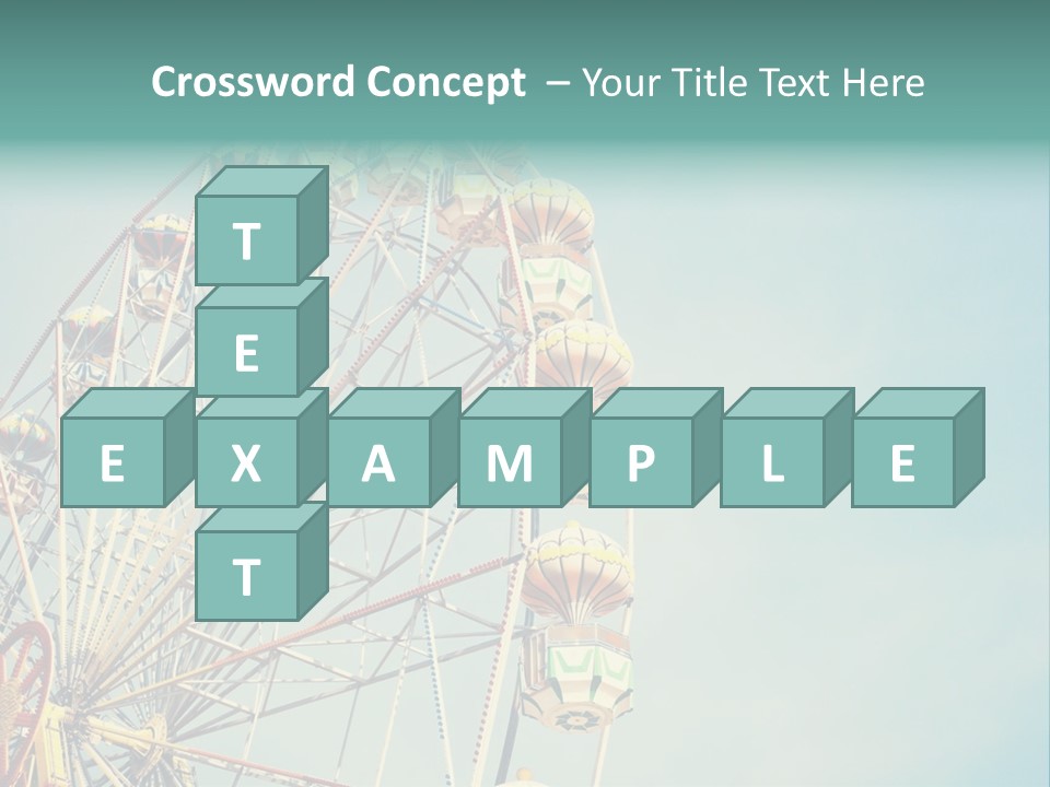 A Ferris Wheel With A Blue Sky In The Background PowerPoint Template