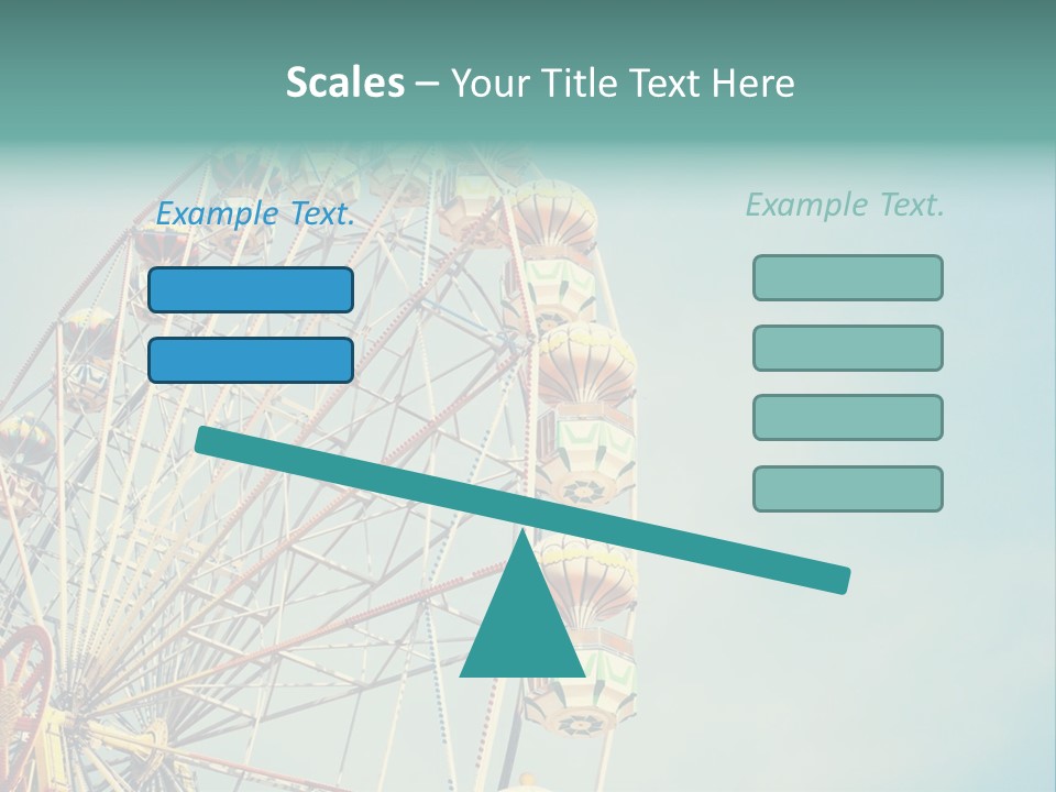 A Ferris Wheel With A Blue Sky In The Background PowerPoint Template