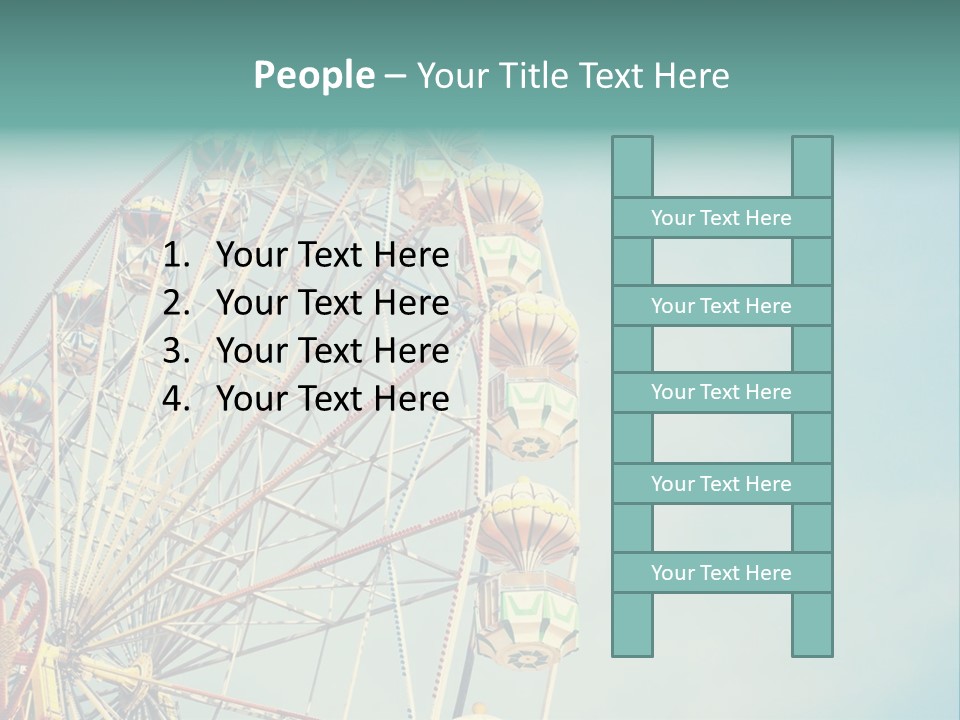 A Ferris Wheel With A Blue Sky In The Background PowerPoint Template