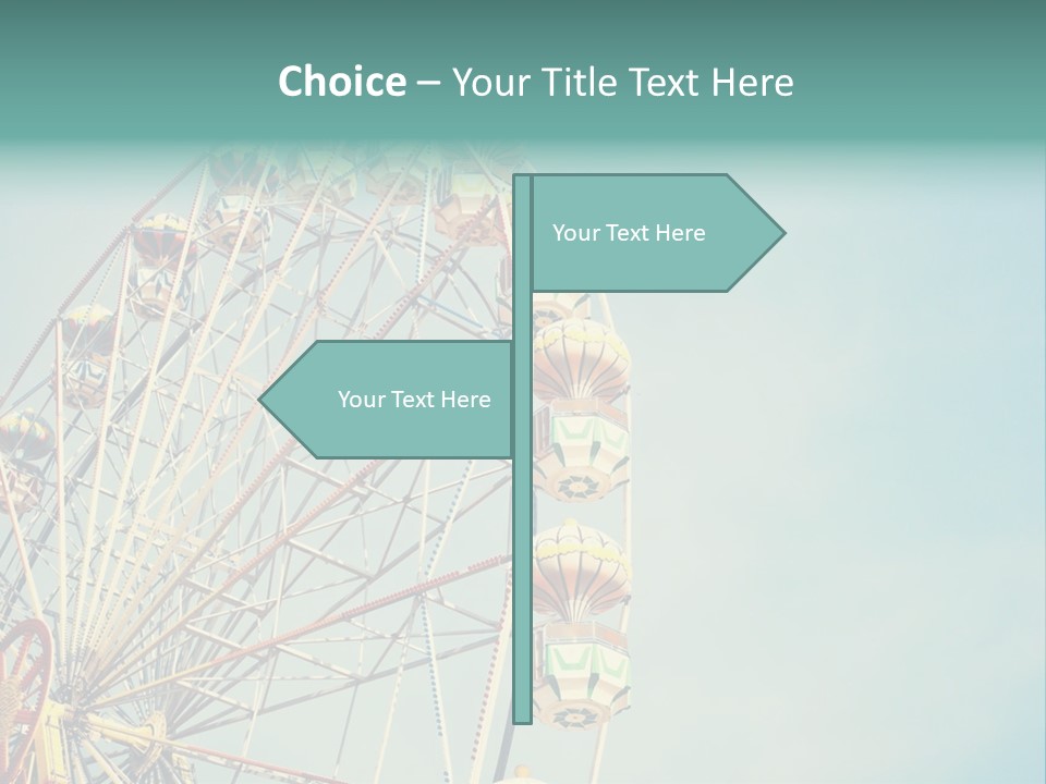 A Ferris Wheel With A Blue Sky In The Background PowerPoint Template