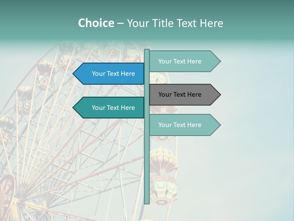 A Ferris Wheel With A Blue Sky In The Background PowerPoint Template