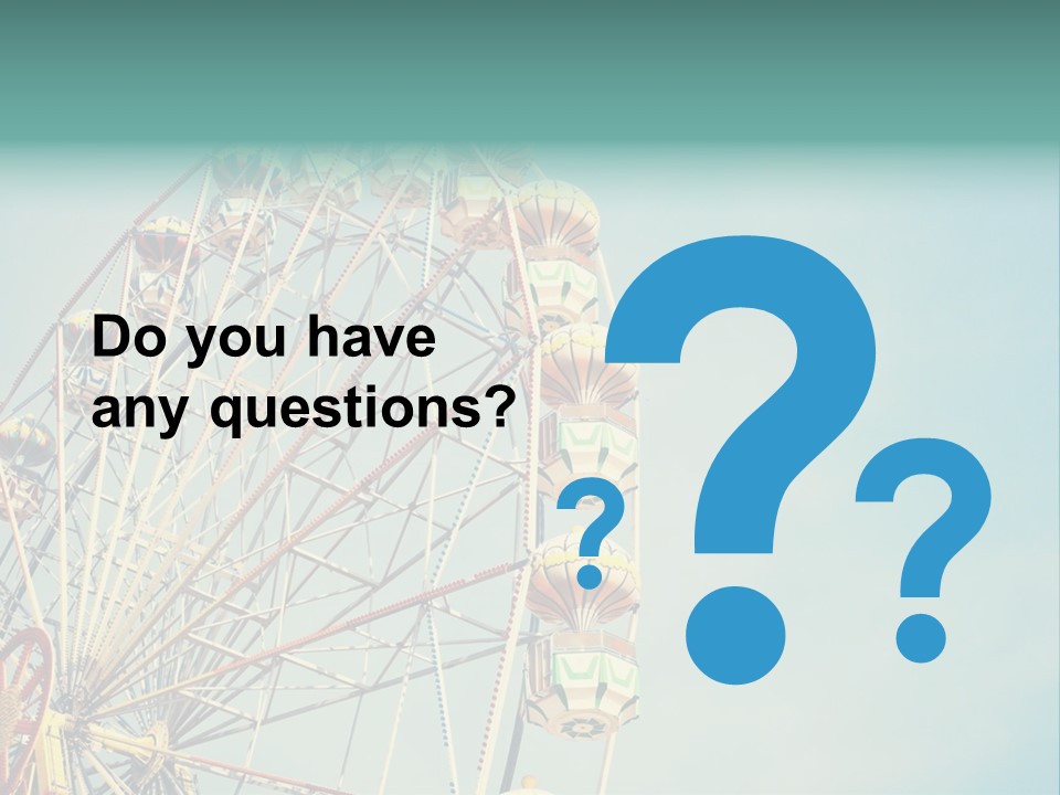 A Ferris Wheel With A Blue Sky In The Background PowerPoint Template