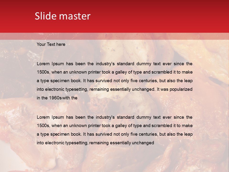 A Plate Of Food With Meat And Vegetables On It PowerPoint Template