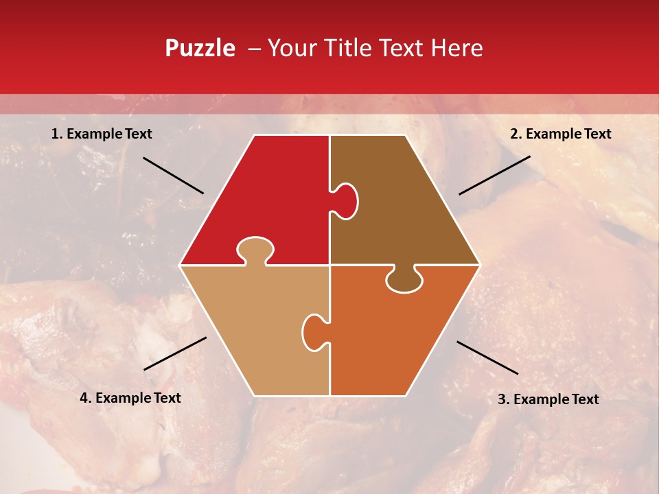 A Plate Of Food With Meat And Vegetables On It PowerPoint Template