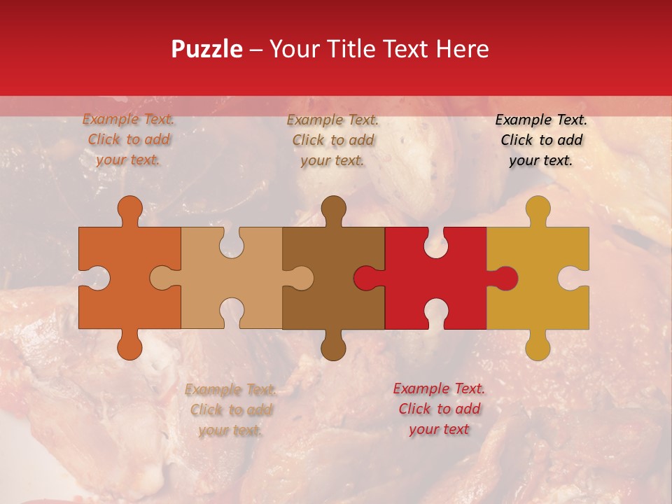 A Plate Of Food With Meat And Vegetables On It PowerPoint Template