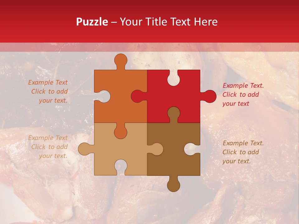 A Plate Of Food With Meat And Vegetables On It PowerPoint Template