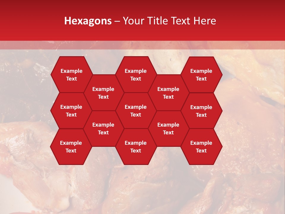 A Plate Of Food With Meat And Vegetables On It PowerPoint Template