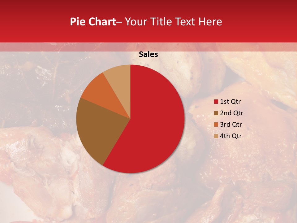 A Plate Of Food With Meat And Vegetables On It PowerPoint Template