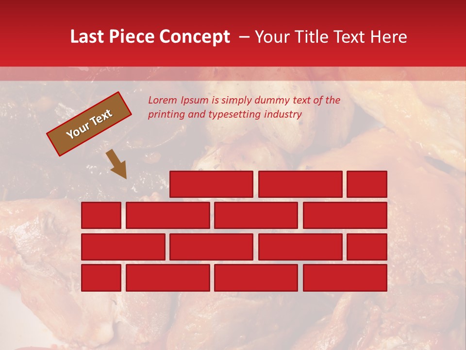 A Plate Of Food With Meat And Vegetables On It PowerPoint Template